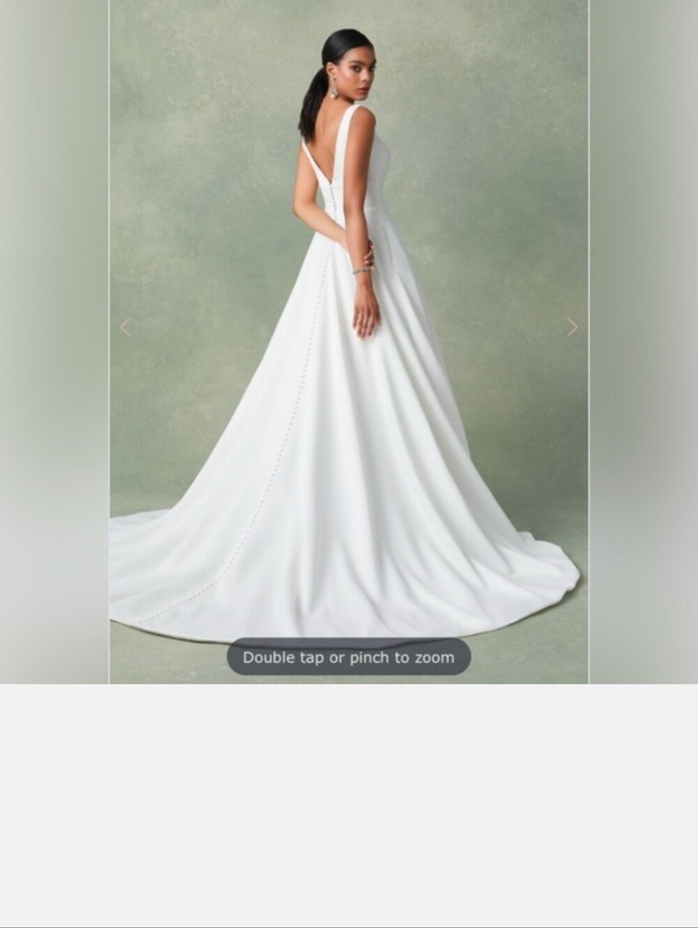 Justin Alexander Freeland Simple Elegant White A-Line Wedding Gown - Picture 16 of 16